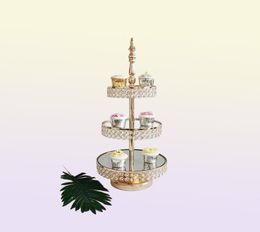 Autres ustensiles de cuisson 315pcs cristal gâteau stand ensemble miroir en métal cupcake décorations dessert piédestal fête de mariage plateau d'affichage drop del7482432