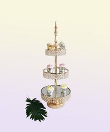 Otro horno de horno 315pcs Cake de pastel de cristal conjunto de espejo de metal decoraciones de cupcake Pedestal Fiesta de bodas Bandeja Del1629741