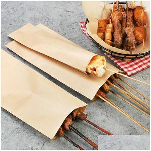 Autres Ustensiles De Cuisson 600 Pcs/Lot Sau Kebab Sacs Viande Sac D'emballage Résistant À L'huile Papier Kraft En Gros Lx3872 Drop Delivery Maison Jardin Cuisine D Dhaoh