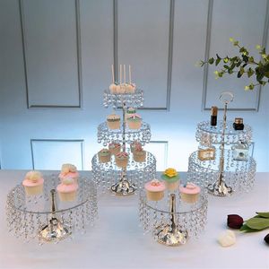 Autre ustensiles de cuisson acrylique multicouche gâteau plaque cristal mariage Dessert Table décoration clair Cupcake Stand343x