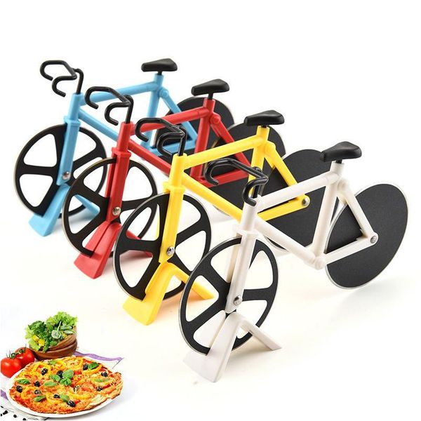 Autres ustensiles de cuisson Coupe-pizza à vélo Roue en acier inoxydable Rouleau à vélo Chopper Slicer Couteau de coupe Outils de cuisine 20220223 Q2 Drop de Dho5Q