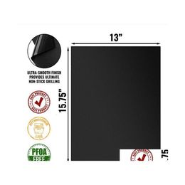 Andere Bakvormen Auto Dvr Nonstick Bbq Grill Mat 40X33Cm Bakken Koken Grillplaat Hittebestendigheid Gemakkelijk te reinigen Keukengereedschap Dro Dhxb8