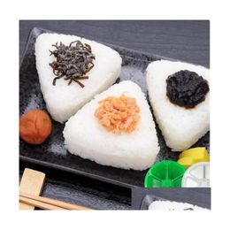 Otro Utensilios Para Hornear Diy Molde De Sushi Deliciosa Bola De Arroz Prensa De Alimentos Triangar Maker Kit Herramientas De Cocina Japonesas Lunch-Box Accesorios Drop De Dhqk7