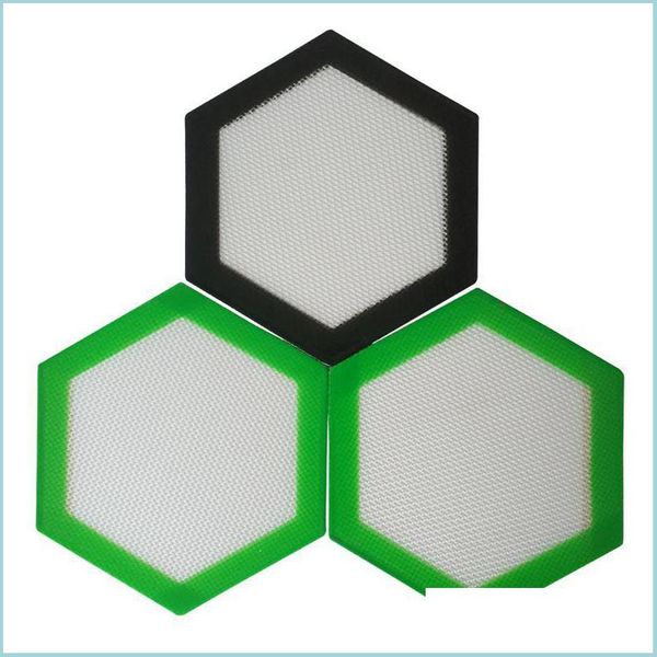 Otros utensilios para hornear Grado alimenticio Reutilizable Concentrado antiadherente BHO Cera Aceite resbaladizo Forma hexagonal Fibra de vidrio resistente al calor 5 pulgadas Sile Hornear DHNDC