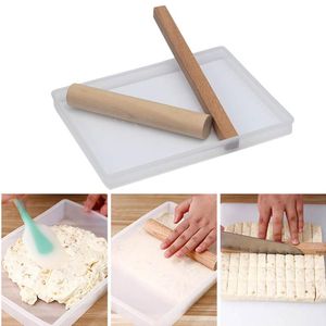 Andere bakware nougat -ladeset houten snijwiel rollende pin bak candy tools cake decoreren vormvormen voor snoep setother