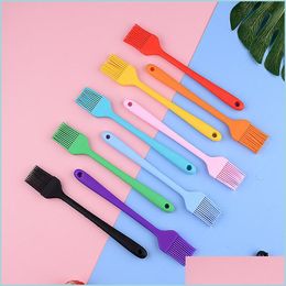 Autre Ustensiles De Cuisson Sile Bbq Brosse Petit Grand Colorf Cuisine Résistant À La Chaleur Cuisine Cuisson Sauce Gâteau Brosses Intégrées Avec Trou De Suspension Drop Dhtes