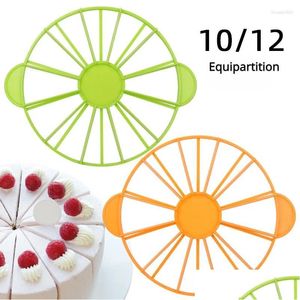 Autres outils de cuisson de cuisson 10/12 Slices Gâteau égal à la portion Cutter Round Bread Mousse Divider Divider Marker Baker pour la cuisine ménagère DRO DHXB5