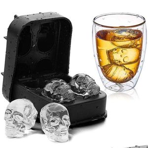 Autres produits de bar 3d Skl Sile Moule Ice Cube Maker Chocolate Mod Tray Crème DIY Tool Whisky Wine Cocktail Drop Livraison Home Garden K DHKTC