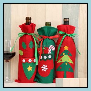 Andere barproducten Barware Kitchen Dineren Home Garden LL Kerstwijnfles Er Santa Claus Gift Bags Xmas Diner PR DHQ4X