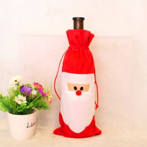 Otros productos de bar Utensilios para bar Cocina Comedor Hogar Jardín Ll Nuevas bolsas de vino de Santa Bolsa de regalo de Navidad Decoraciones Botella roja 100 piezas