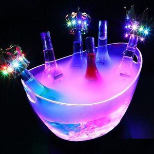 Andere Barproducten Moderek 2 tot 12L Transparant Led Lichtgevend Ijsblokjesopslag Emmers Vat Bierfleskoeler Contai Homefavor Dhjxw