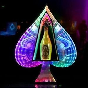 Autres produits de bar LED Lumineux Ace of Spades Glowing Glorifier Display VIP Service Plateau Présentateur de bouteille de vin pour Night Club Lounge B Dhzef