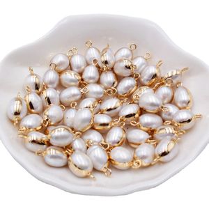Autres perles ovales baroques en vrac, connecteur de bordure en cuivre doré, perles de bricolage pour la fabrication de bijoux, livraison directe Dhdz5
