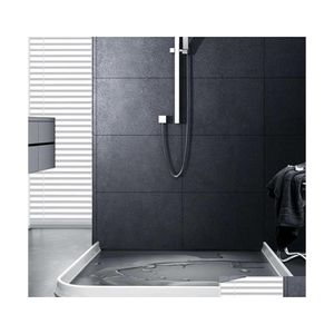 Autres Fournitures De Toilette De Bain 30Mm Blanc Salle De Bains Bouchon D'eau Cuisine Comptoir Bande De Retenue Pliable Douche Seuil Barrage Chute Dhsof