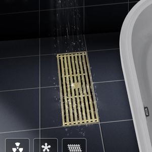 Ander Bath Toiletbenodigdheden Vloer Lineaire Afval Grates Raster Zeef Douche Afvoer Onzichtbare Roestvrijstalen Badkamer Anti-Geur Drainer K1KA