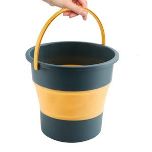 Other Bath Toilet Supplies Folding Water Bucket Silicone Bucket Camping Supplies Home Bathroom Products Large Laundry Basket Clothes Storage Bucket 230607