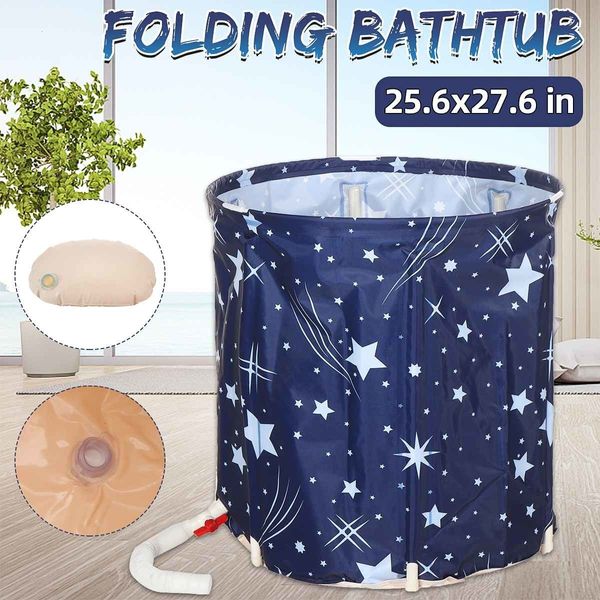 Autres fournitures de toilette pour le bain Baignoire portative Seau de bain pliant Épaissir le baril de douche Grande baignoire pour adulte Isolation de la piscine pour bébé Salle de bain familiale Baignoire SPA 230607