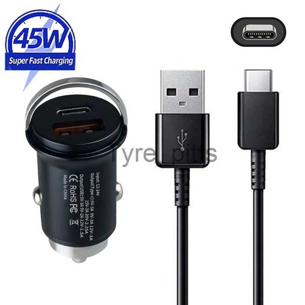 Otros cargadores de baterías para iphone Xiaomi huawei Samsung Galaxy S22 A33 A53 A13 5G 45W Puerto dual Cargador de coche USB Anillo de tracción Adaptador de cargador súper rápido x0720