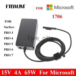 Autres chargeurs de batteries Chargeur FTEWUM 15V 4A 65W Adaptateur pour ordinateur portable pour Microsoft Surface Book Pro3 Pro4 Pro5 Pro6 Pro7 1706 AC DC Fast Power Charger x0723