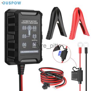 Andere batterijen Opladers Ouspow 12V lithiumbatterij Lifepo4 batterijlader voor Moto ATV Loodzuur batterijlader Smart Car Battery Repair Detection x0720