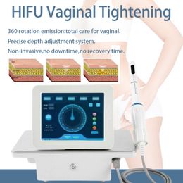 Autres équipements de beauté 2 têtes Vaginal HIFU Ultrasonic RF Facial Care Equipment Anti-Wrinkes Beauty High Intensity Focus