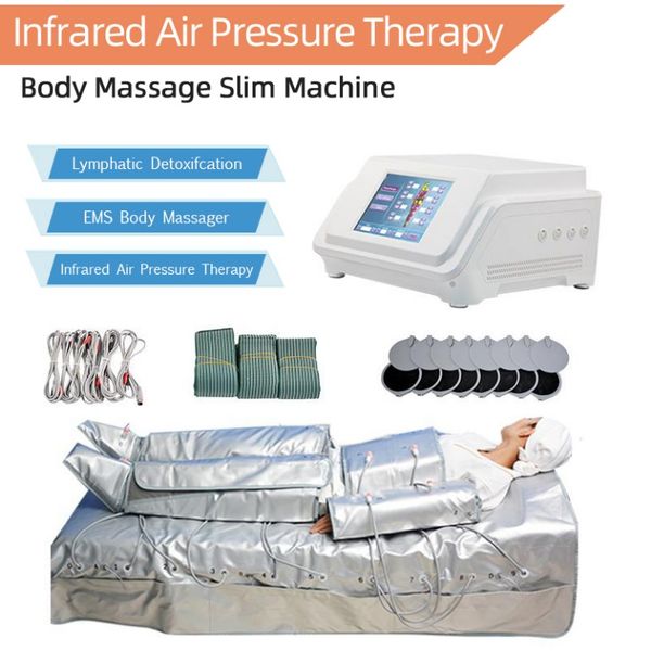 Autres équipements de beauté 3 en 1 Tension de sécurité du corps humain 36V Ems Infrared Presoterapia Vacumterapia Drainage lymphatique Slim Air Pressure Leg Massager