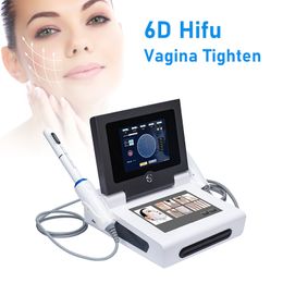 Andere schoonheidsuitrusting 6d Hifu Vaginale verjonging Hifu Face Lifting Machine Hifu System 2 handgrepen 10 catridges