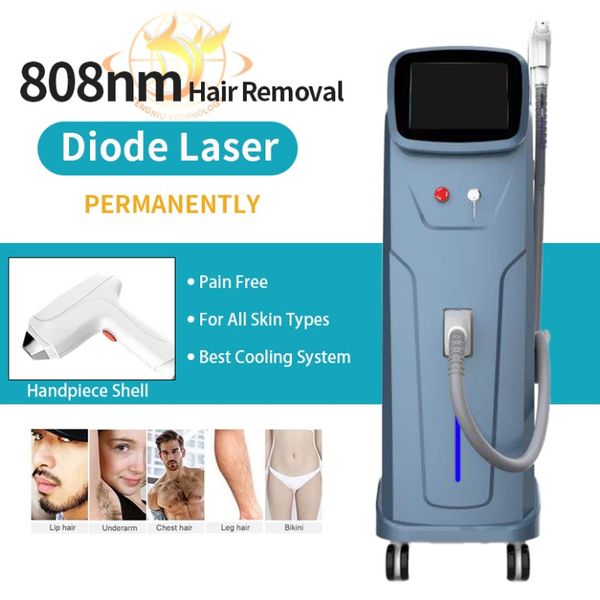 Autres équipements de beauté 808 Nm Diode Laser Point de congélation Instrument d'épilation indolore Poitrine Machine laser marron approuvée CE