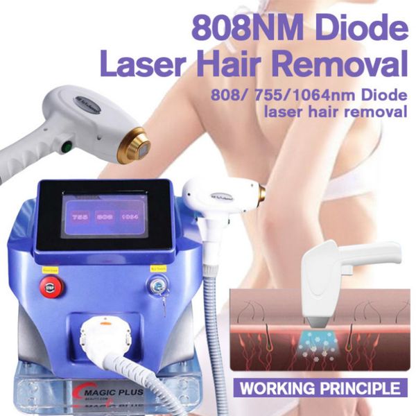Autre équipement de beauté Desktopnm 808Nm 1064Nm longueur d'onde cheveux fins supprimer Machine Diode Laser équipement d'épilation permanente