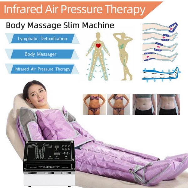 Autres équipements de beauté Machines de drainage lymphatique à pression d'air infrarouge lointain avec violet 44 cellules pour le corps de massage corporel