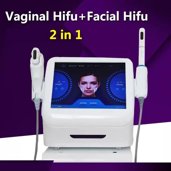 Autre équipement de beauté Hifu Machine de serrage vaginale privée pour la peau des femmes Serrer l'élimination des rides 2 en 1