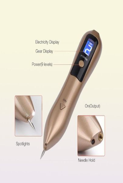 Autres équipements de beauté Stylo plasma Enlèvement de taupe Dissolvant de taches sombres LCD Point de soins de la peau Verrue Tag Tattoo Removal Tool7641736