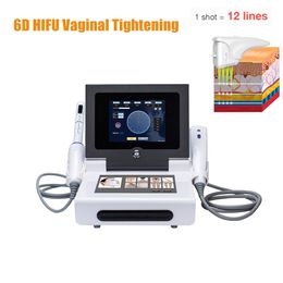 Autres équipements de beauté Serrage vaginal 6D HIFU Machine de rajeunissement du vagin HIFU 12 lignes Traitement du corps du visage Dispositif de raffermissement de la peau