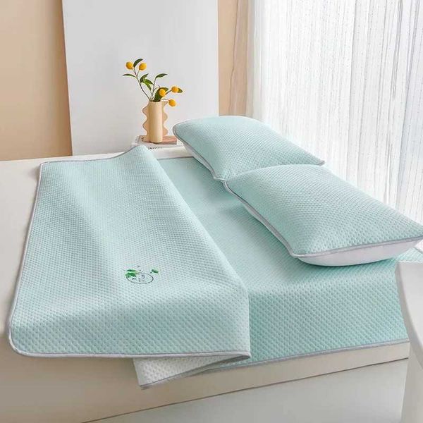 Otros suministros de ropa de cama Sensación fresca Seda Menta Molécula de agua Estera de enfriamiento Cubierta de cama fresca de verano Sábana ajustable transpirable antibacteriana (con estuche)