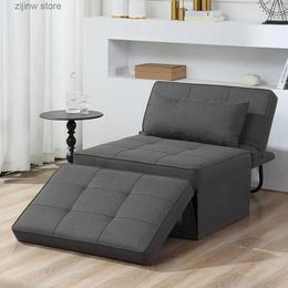 Autres fournitures de literie Canapé-lit lit pliable pour dormir gris foncé meubles de chambre à coucher sans fret ameublement Y240320