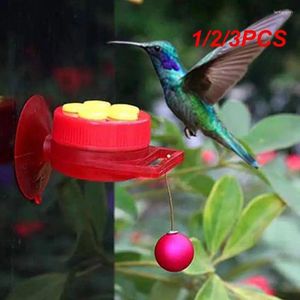 Autres fournitures d'oiseaux 1/2 / 3pcs mangeur de colibris à main avec manuel de ventou