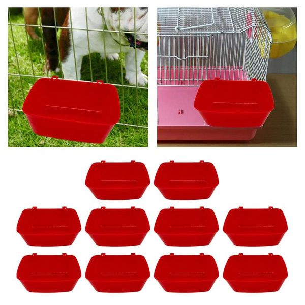Autres fournitures d'oiseau 10pcs Cat Water Bol Bathtub Hanging Feeder Smooth Coop Cups Food Tray For Cockatiel Budgies chaton Hamster Pigeon