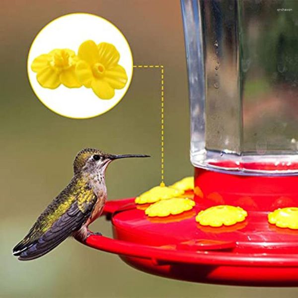 Otros suministros para pájaros 10 piezas Puertos de alimentación de flores Colgando Alimentadores de colibríes Piezas de repuesto Suministro de accesorios reemplazables