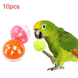 Andere vogelbenodigdheden 10 stks Rolling Bell Ball huisdier Parrot speelgoed kleurrijke holle parakeet valkuise kauwkooi leuk speelgoed speelgoed