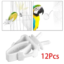 Autres fournitures d'oiseaux 12 pcs d'alimentation de gastronomie à clips d'alimentation Birds Budget de la cage de jouets pour perroqueter Cacatoo parakeet Budgie Macaw
