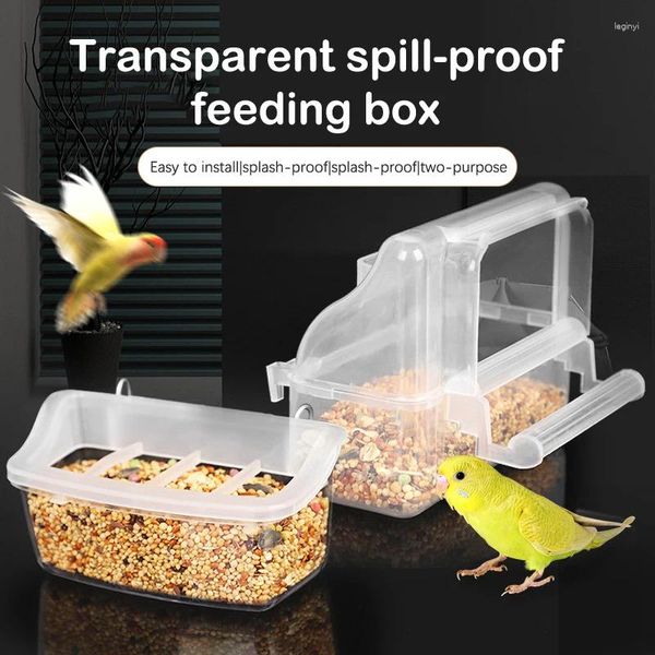 Autres fournitures d'oiseaux 1pc Cage Feeder PARROT Birds Bol suspendu Bol de parakeet Pet Pet Plastic Food Conteneur