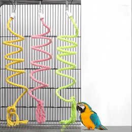 Otros suministros de aves 1pc Color aleatorio S/M Accesorios de jaula Juguetes para loros masticando trepando swing swing joyet vertido perroquet d9096