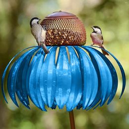 Autres fournitures d'oiseau 1pcs mangeurs sensation Blue Coneflower Feeder Decoration Outdoor Window Garden Fleur Picaflor Comedero
