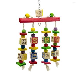 Andere vogelbenodigdheden 1 STKS Medium Grote Papegaaibeet Speelgoed Stationstandaard Stok Klimladder Letterblokken String