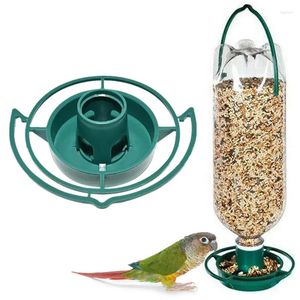 Autres fournitures d'oiseaux 1pcs mangeoire extérieure automatique bol d'alimentation en plastique suspendu pour perroquet pigeon animal de compagnie bouteille intérieure bouche amarrage alimentation