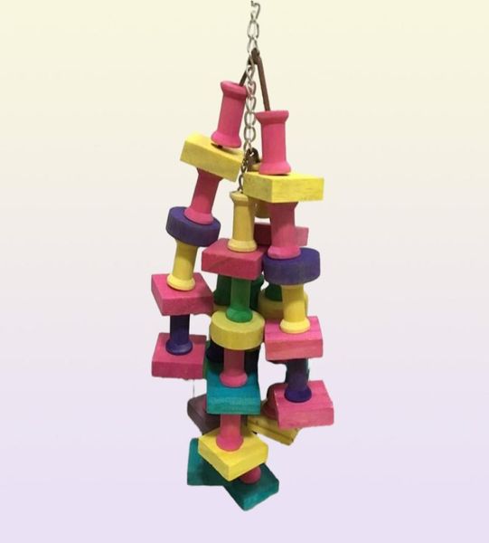 Autres fournitures d'oiseaux 1pcs perroquet mâcher des blocs de jouets nœuds de déchirure morsure de cage pour les pacaws gris africains cacatoos5738566