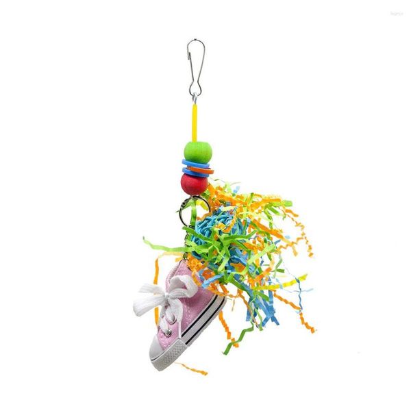 Otros suministros para pájaros, 1 Uds., Mini zapatos de césped de juguete para loros, escalera de cuerda colgante decorativa acrílica