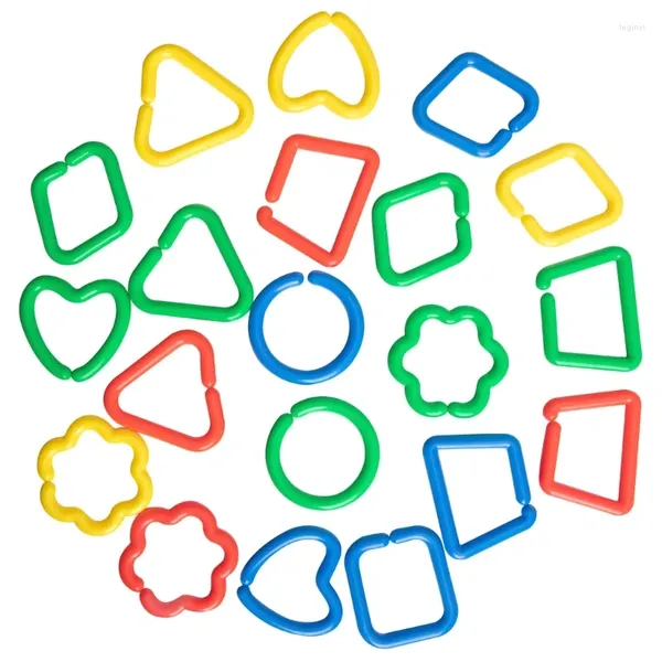 Autres fournitures d'oiseaux 20pcs Link Clip Crochets en plastique interchangeables pour salle de jeux en classe Enfants Apprentissage Jouet Perroquets