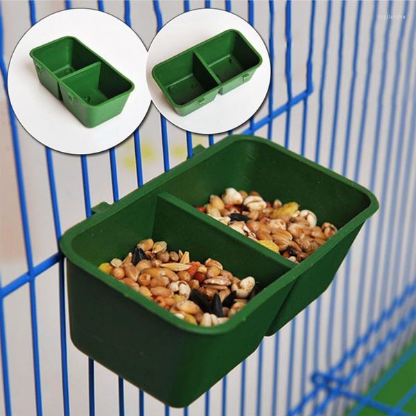 Autres fournitures d'oiseaux 2in1 bol d'eau alimentaire perroquet double tasse d'alimentation en plastique pigeons cage mangeoire boîte de volière pour animaux de compagnie