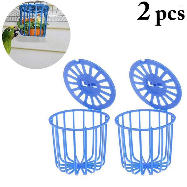 Autres fournitures pour oiseaux 2 pièces créatifs multi-usages Cage suspendus jouets fruits légumes mangeoire panier perroquet alimentation pour animaux de compagnie goutte